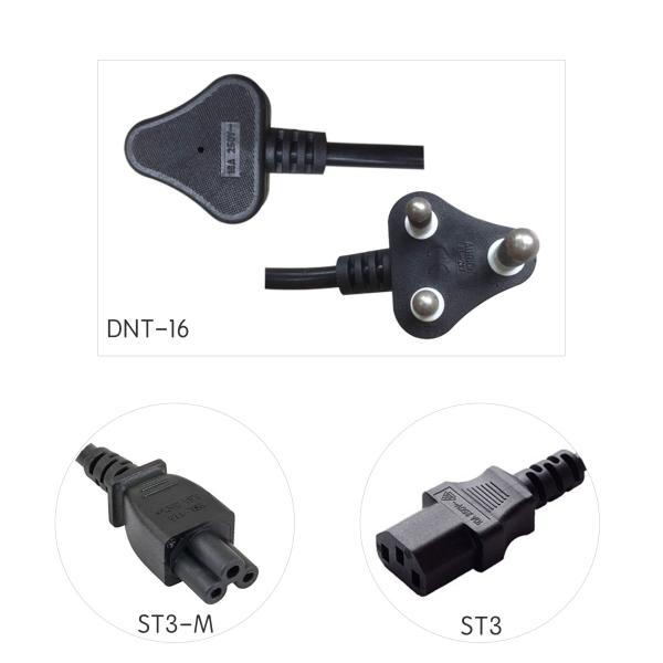 Copper Conductor International Extension Cord , 3 Pin Computer Ac Power Cable