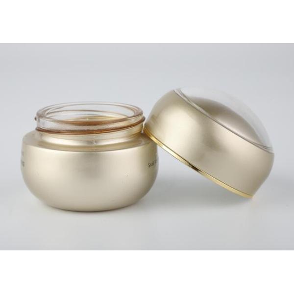 Hot Stamping Plastic Cap 100ml 120ml Glass Cosmetic Bottles Skincare Packaging Cream Jars