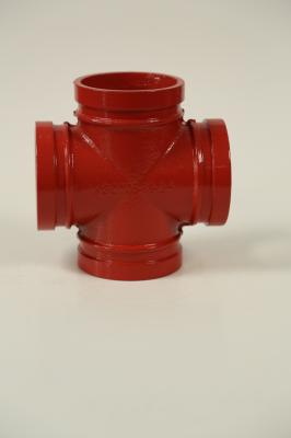 QCPQT05 Ductile Iron Grooved 4 Way Pipe Fitting 2.5mpa For Fire Piping System