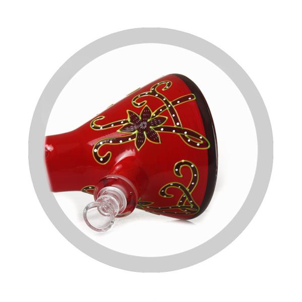 Red 7MM Glass Smoking Pipe Rick and Morty Art Beaker Luminous Bong