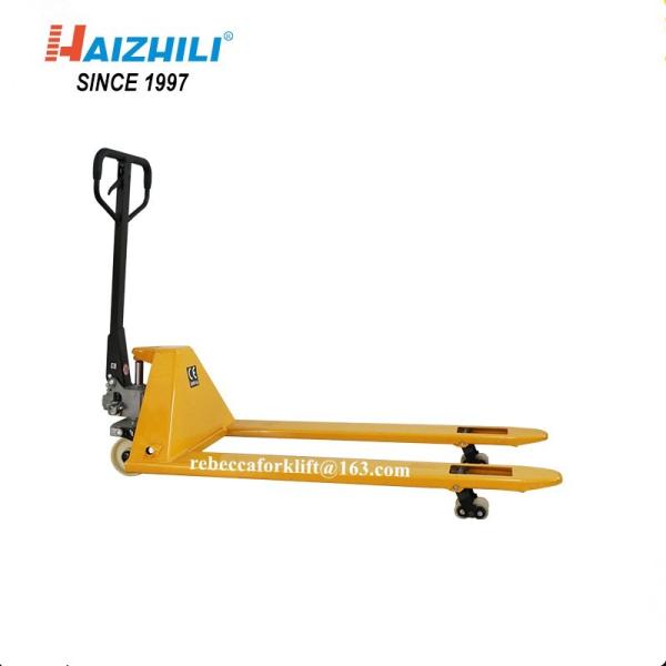 Yellow 3 Ton Pallet Truck , Low Profile Pallet Jack With CE Certification