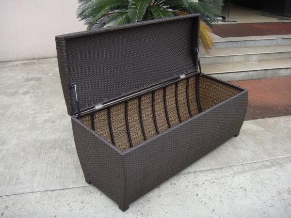Waterproof Grey Resin Wicker Storage Box For Hotel , 1200*600*650mm