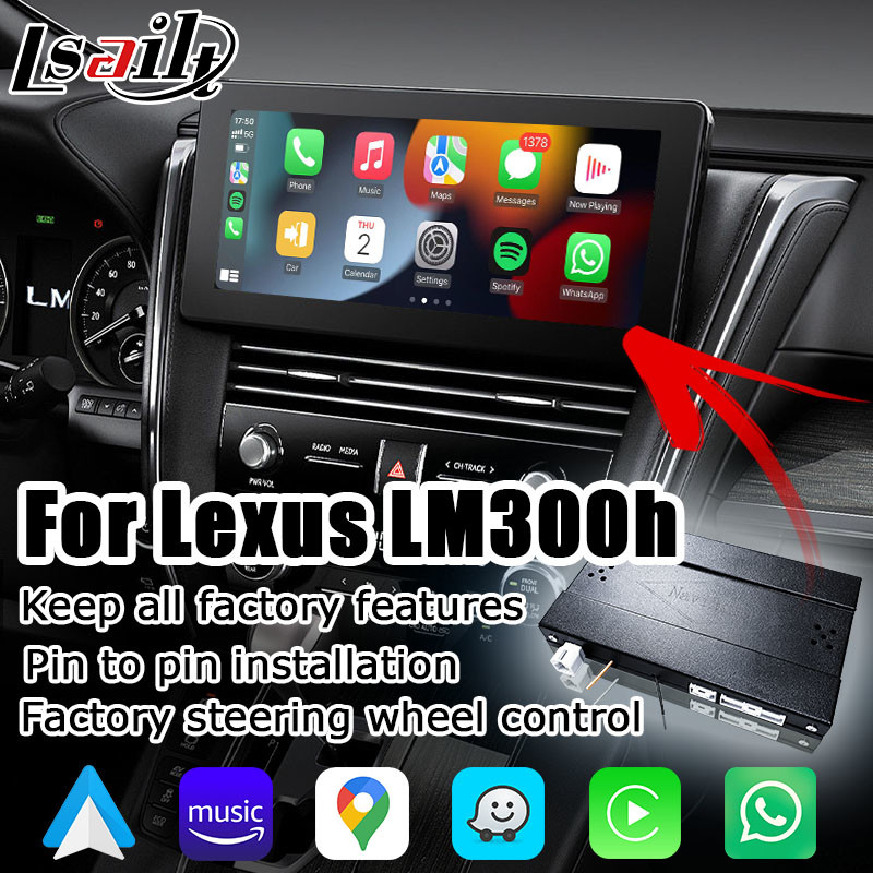 Беспроводной автомобиль андроида carplay для проекции экрана Lexus LM300h LM350 LM
