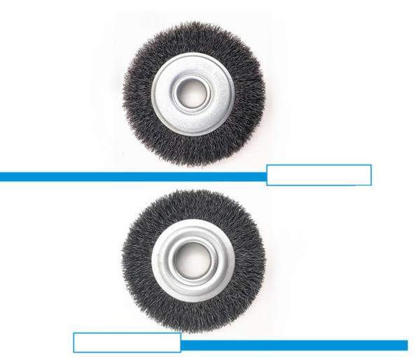 OEM ODM OD 200mm Deburring Crimped Wire Wheel Brush High carbon 0.3 mm steel wire material
