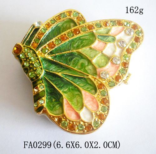 butterfly shape metal jewelry box for ladies gift