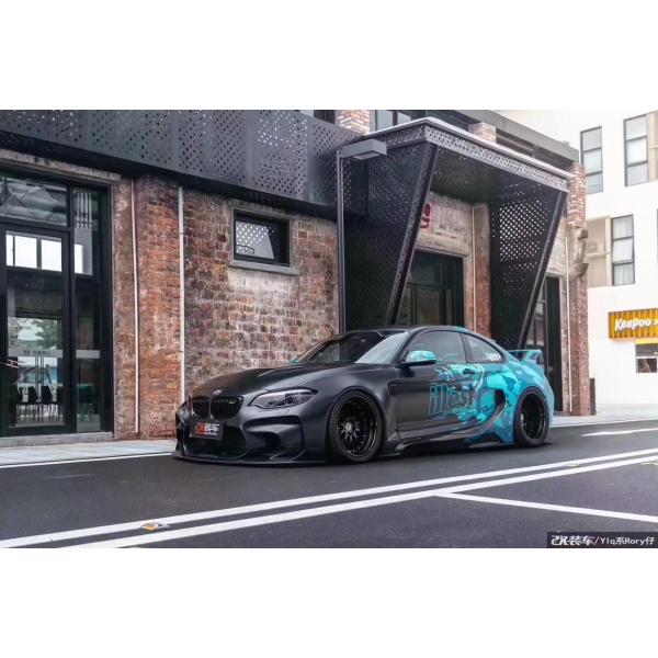 Para el BMW F22 F87 Serie 2 M2 Kit de carrocería M2 M235 Modernización IMP Estilo delantero y trasero Bumper Spoiler Wide Bodyki