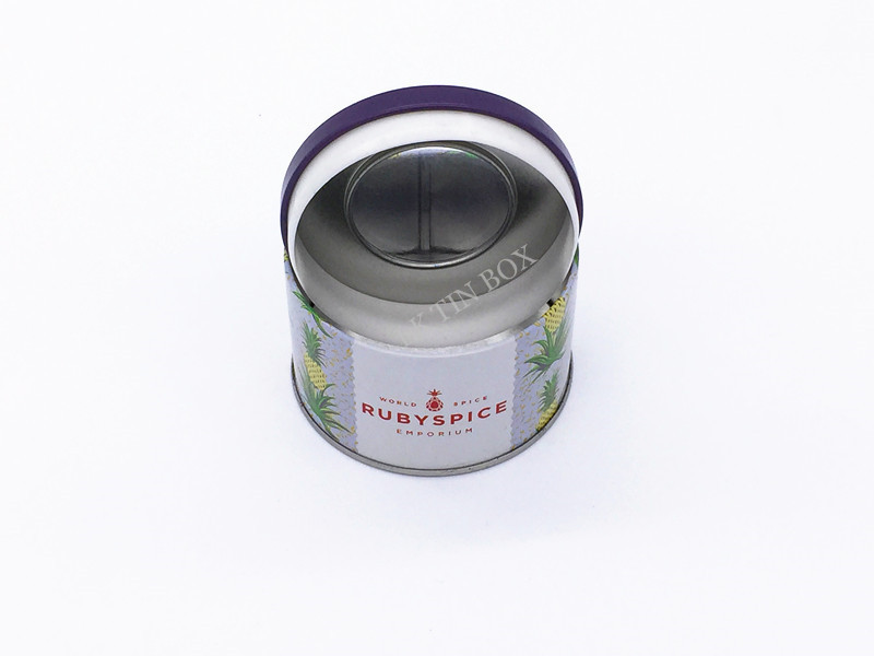 Metal Candy Tin Can Custom Logo Printing And Embossings D65x50mm
