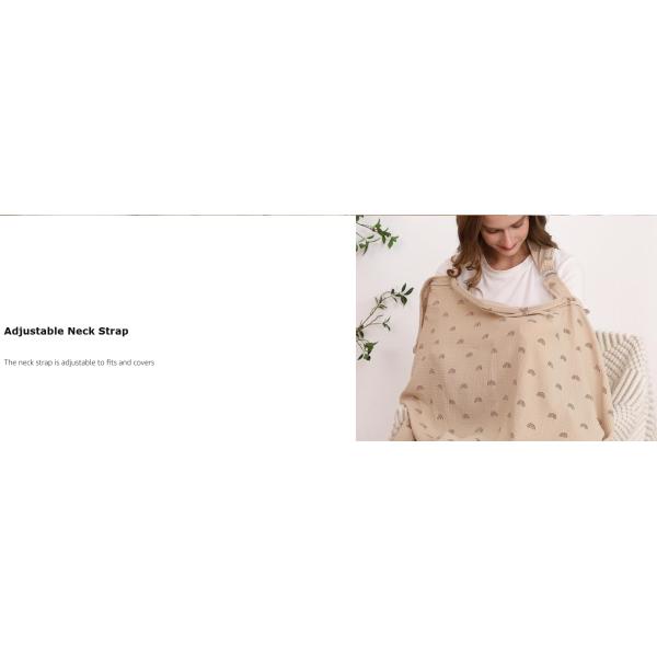 Nursing Cover for Baby Breastfeeding, 100% Cotton Breastfeeding Cover