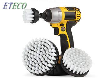 3 Pcs Power Scrubber Drill Brush , Rotary Bathroom Drill Brush Stiffness Bristles