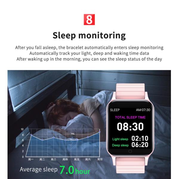 Дети температуры тела Smartwatch T96 делают измеряя отслежыватель водостойким ECG здоровья фитнеса браслета Gts T96