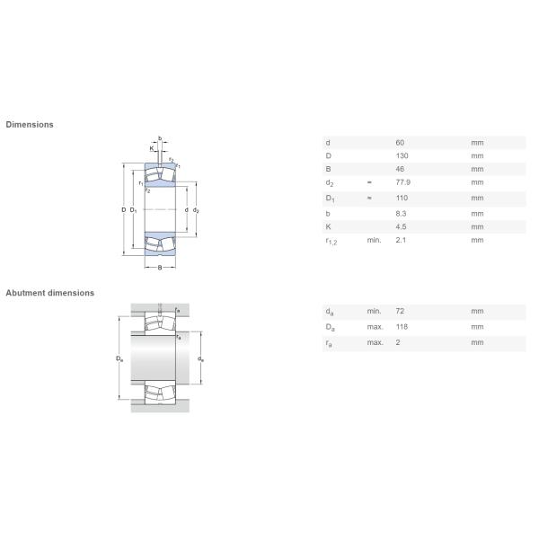 Spherical Stainless Steel Roller Bearing FAG SKF 22312E C3 60 x 130 x 46 MM