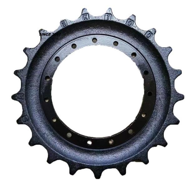 SK100 Excavadora Trilha de rolos de fundo Chain Link Segment Sprockets engrenagem forjada ou fundida