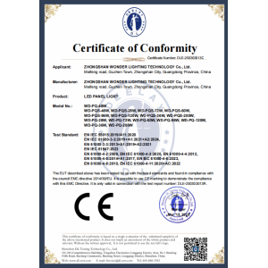 WONDER LIGHTING TECHNOLOGY Co.,Ltd. Certifications