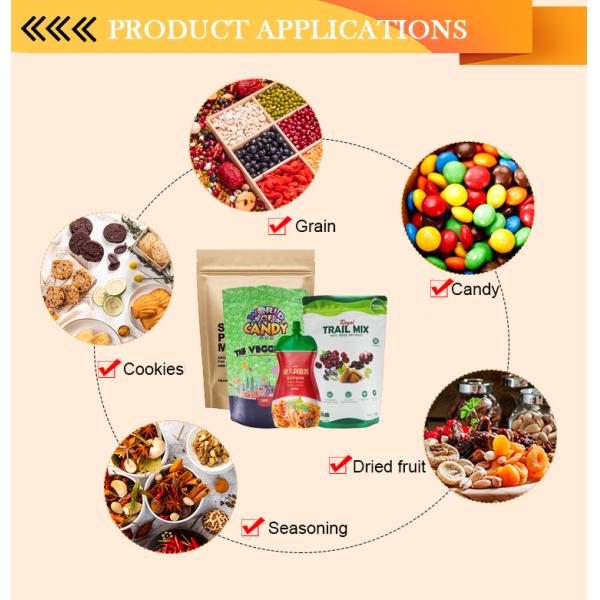 Custom Reseal Plastic Aluminum Foil Dry Food Packaging Stand up Pouch Snack Cashew Nuts Packaging Bags With Zipper