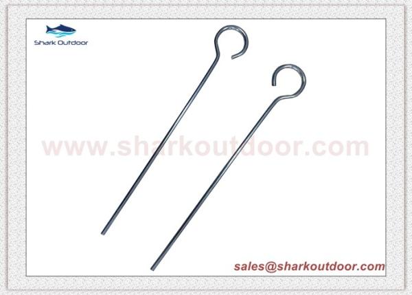 Iron Zinc plated Tents and shelters gear round wire awning stake