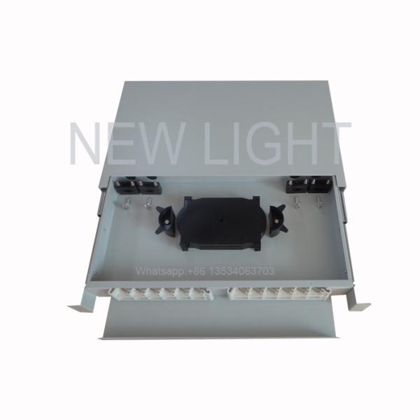 Slidable Rack Mount Fiber Optic Distribution Frame with 12/24 Fiber Capacity for Indoor Wall-mount Applications