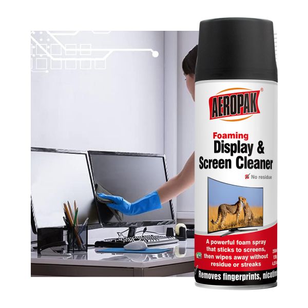Aeropak 200ml Aerosol Eco-Friendly Alcohol-Free Anti-Static Streak Free Fast-Drying Multi-Purpose Customized Colors Screen