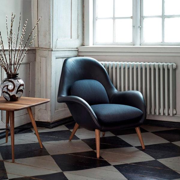 Luxury European Designer Living Room Upholstered Fabric Relax Lazy Easy Arm Swoon Lounge Chair