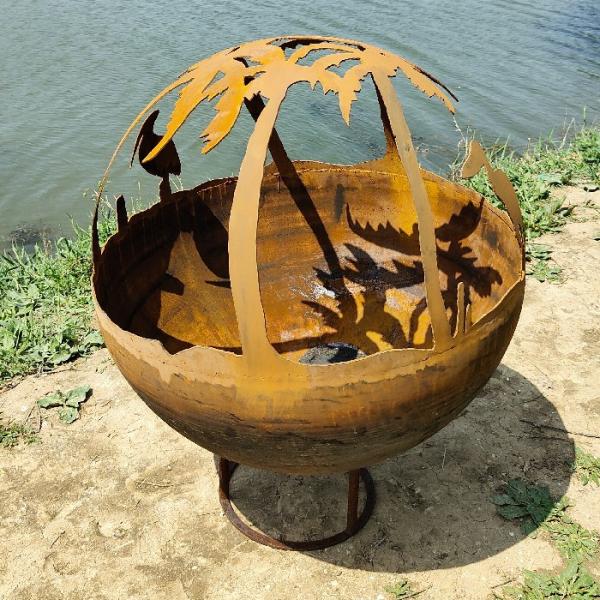 SPHERE Design Poços de incêndio de aço Diâmetro 1000mm fio de aço de mola poço de aço redondo
