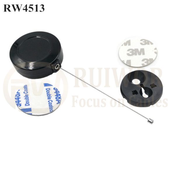 RW4513 Round Display Pull Box Plus Dia 30MMx5.5MM Circular Adhesive ABS Block