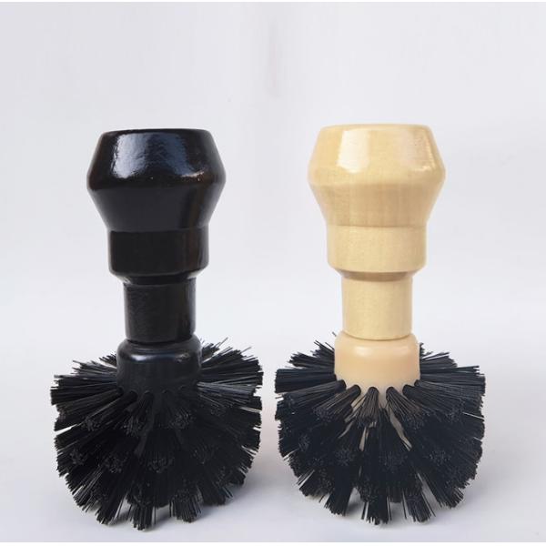 Coffee Machine Powder Bowl Cleaning Brush Solid Wood Handle