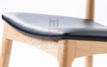 Comfortable Commerical Wood And Upholstered Dining Chairs With Custom Color