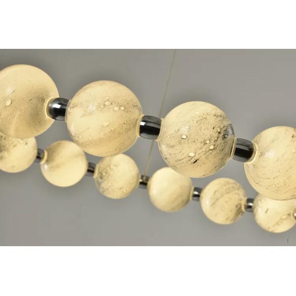 100V To 277V Indoor Modern Circular Ring Chandelier Pearl Necklace Chandelier