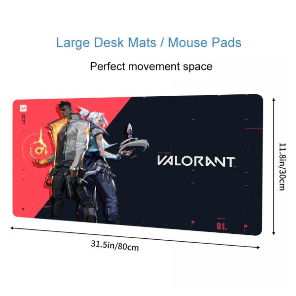 Rubber Overlocked Valorant Pattern Printed Computer Mat Custom Xxl Gaming Mouse Pad