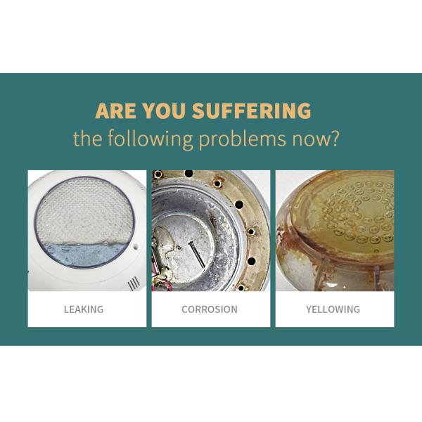 бассейн стеклоткани 12V IP68 на открытом воздухе освещает ПК угла пучка 19W 120° прозрачный