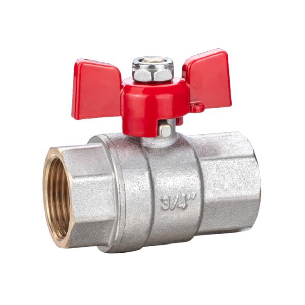 1/2 Inch Single Unin Threaded Brass Ball Valve Butterfly Handle For Househole Use