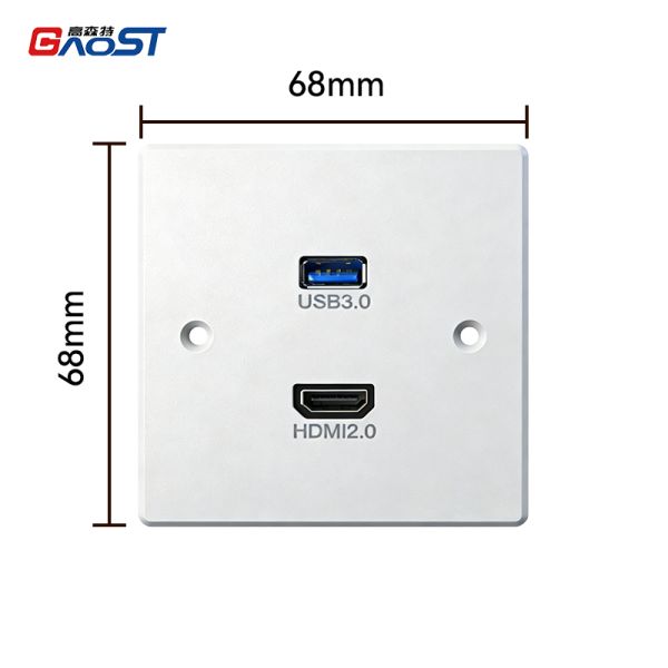Single Gang Recessed Wall Video Audio Visual Box 4K HDMI USB3.0 ODM