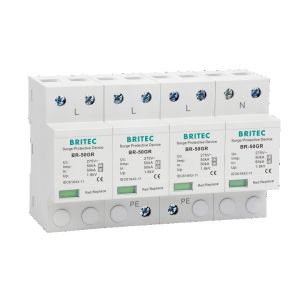 BR-50GR 4P Type 1 Surge Protection Device with 50kA Spark Gap Technology IEC Standard Surge Arrester