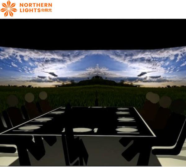 Projeção Holográfica Interativa de Restaurante Imersivo 3D Indoor