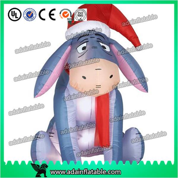 Christmas Decoration Customized Inflatable Cartoon Event Mascot 2m Inflatable Donkey