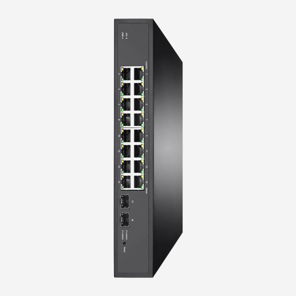 O interruptor portuário da fibra de 2 SFP com gigabit 16 RJ45 move o padrão IEEE802.3