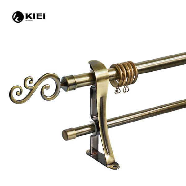 25/19MM Patterned Iron Pipe Curtain Rod For House Decoration
