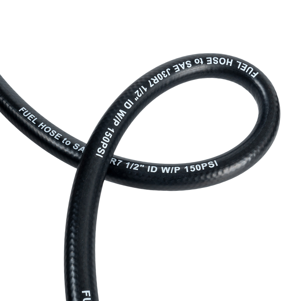 5/16 SAEJ30R7 100 PSI Fuel Diesel Resistant Black NBR Rubber Hose for Automotive and Braids Fiber, Gasoline Delivery System