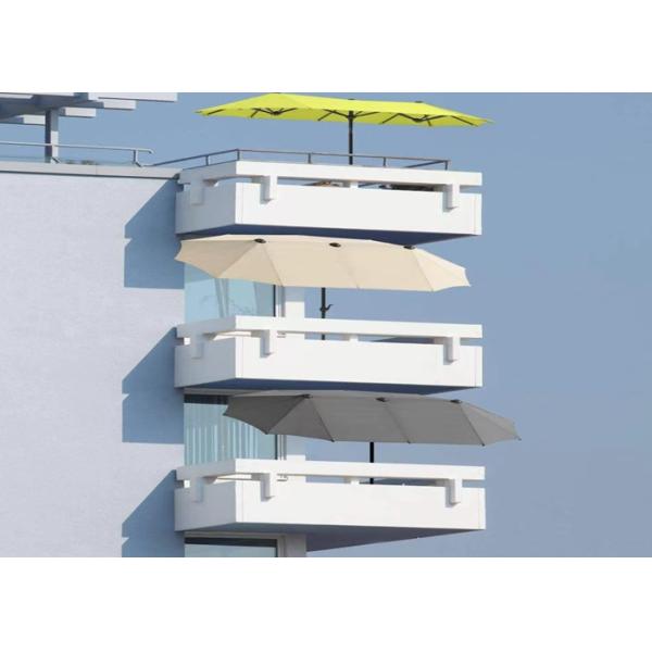 Manual Led Light 4.5x2.7m Outdoor Sun Parasol With Crank