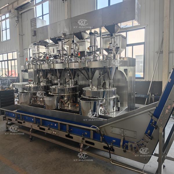 Three-Station Automatic Coating Machine for Peanuts and Nuts