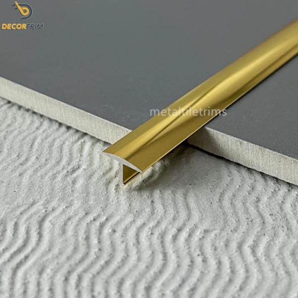 Tile Corner Strip T Shaped Transition Strip T - Shape Trim Profile Gold