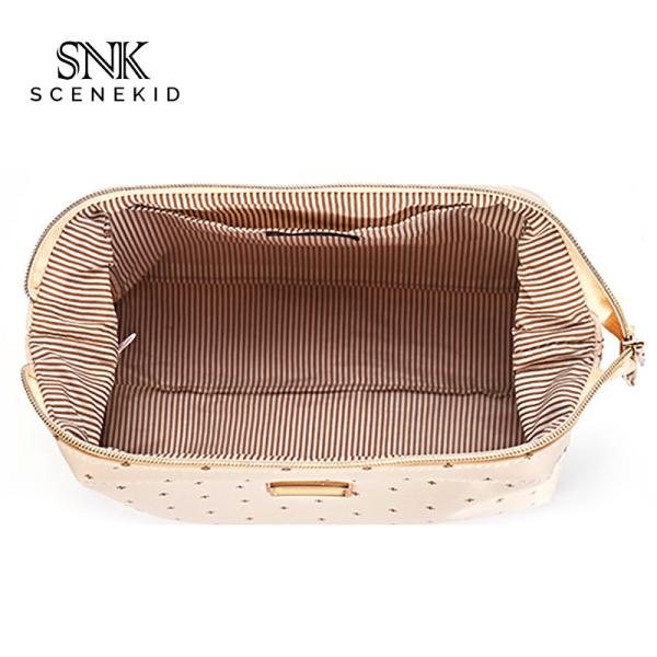Waterproof Fashion Black Polyester Cosmetic Bag