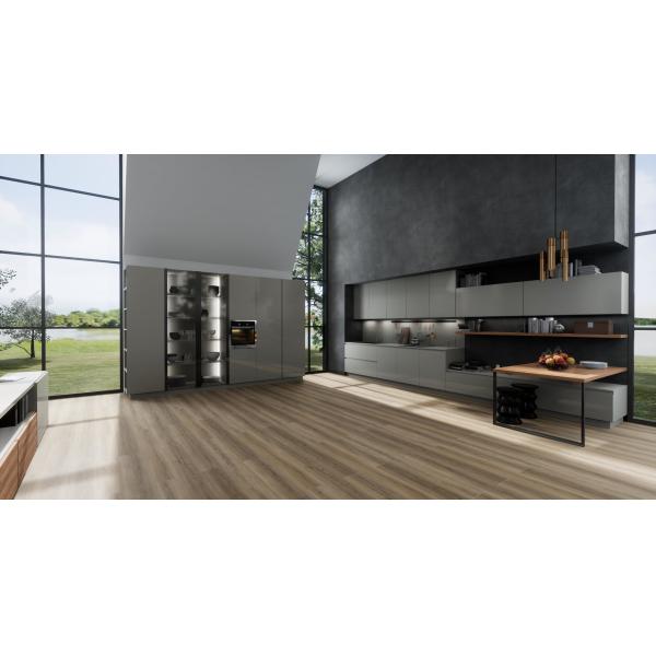 Click Wood Polyvinyl Chloride SPC Flooring  Eco Friendly GKBM DG-W50013B-1