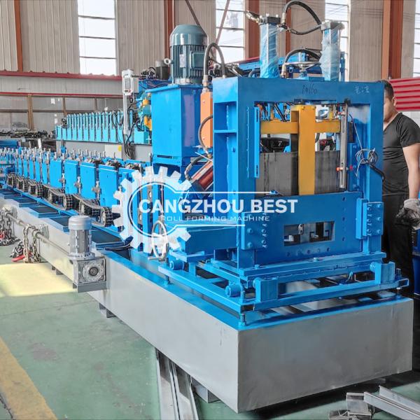 Petit pain de Purlin de la vue en acier C formant PLC 10m/minute de machine