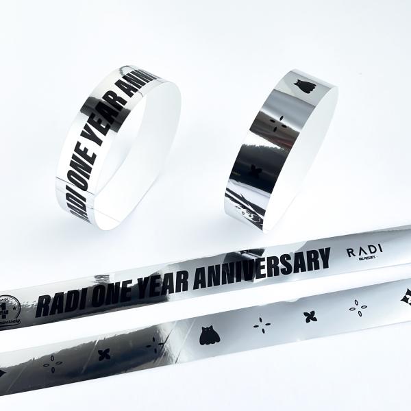 Plastic Occasion Party Wristbands with Personalized Logo and Glitter Holographic