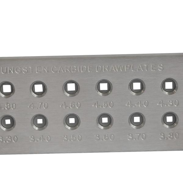 Square Shape Tungsten Carbide Wire Drawplate Steel Alloy 210*50*10mm