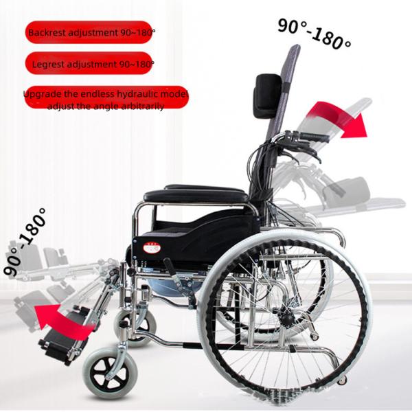 Кресло-коляска перехода CE полностью лежа медицинская с отделяемым подлокотником Legrest