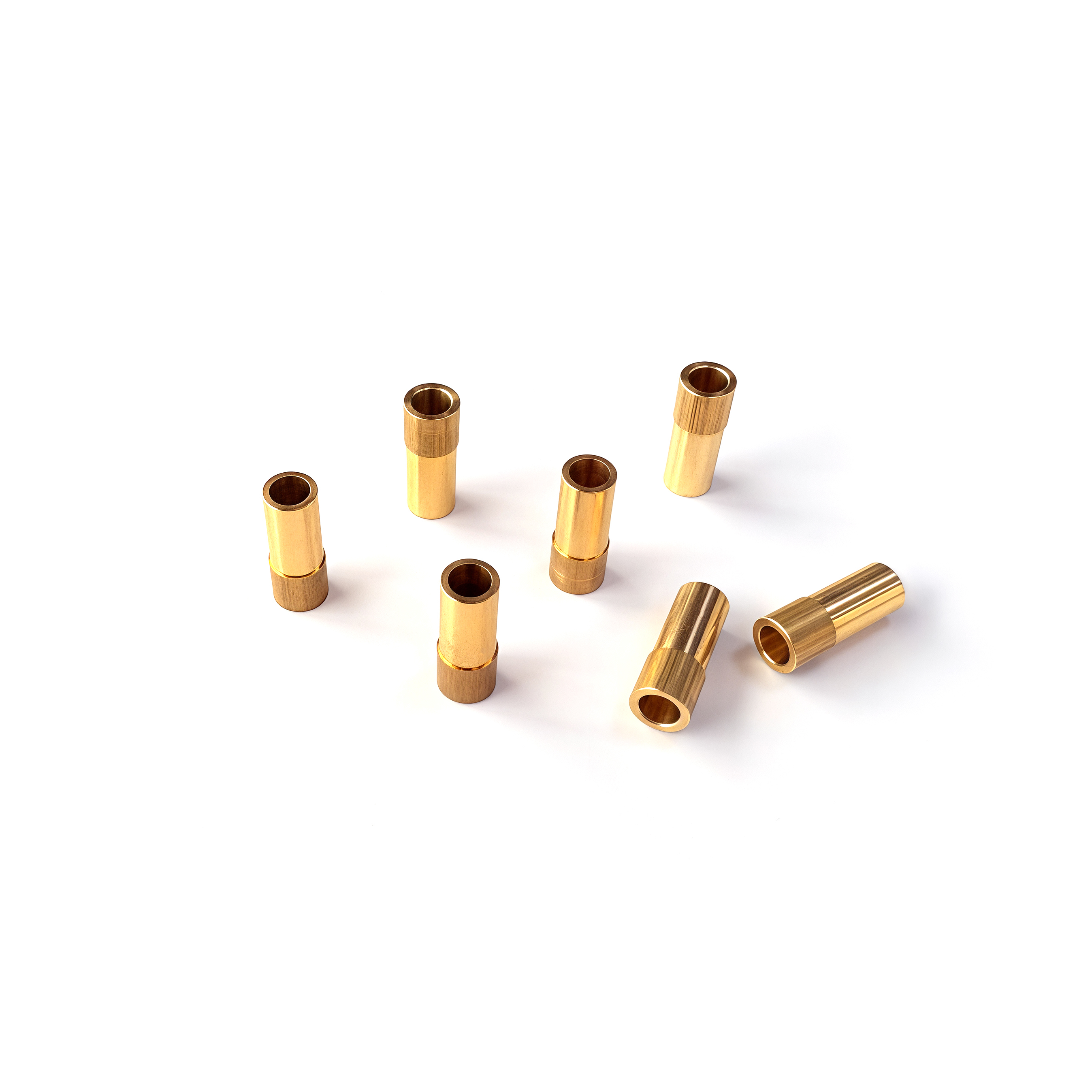 CNC Turning Machined Brass Reducing Sleeve Bushing 6mm to 5.5mm OD Hollow Tube with 4mm Inner Hole