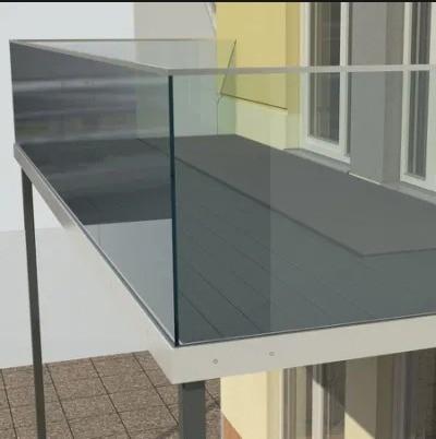 AS/NZS2208 1996 / SGCC/ CE 10 mm 12 mm Balustrade de vidro exterior Barrancos de vidro para varanda