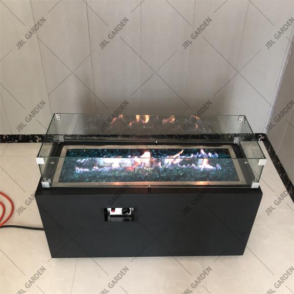 Carbon Steel Garden Gas Fire Pits Outdoor Rectangle Propane Firepit