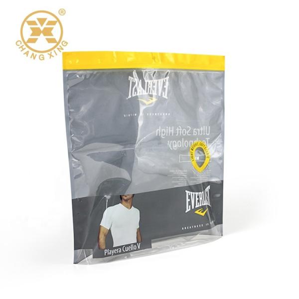 Sacos de plástico transparentes de empacotamento do fechamento do fecho de correr da roupa do saco do vestuário claro amigável de Eco